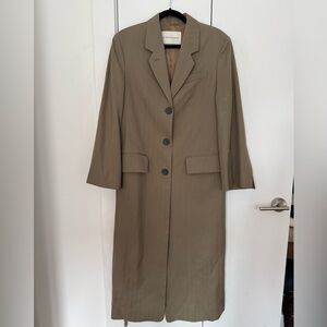 By Malene Birger Olive Green Long Trench Coat